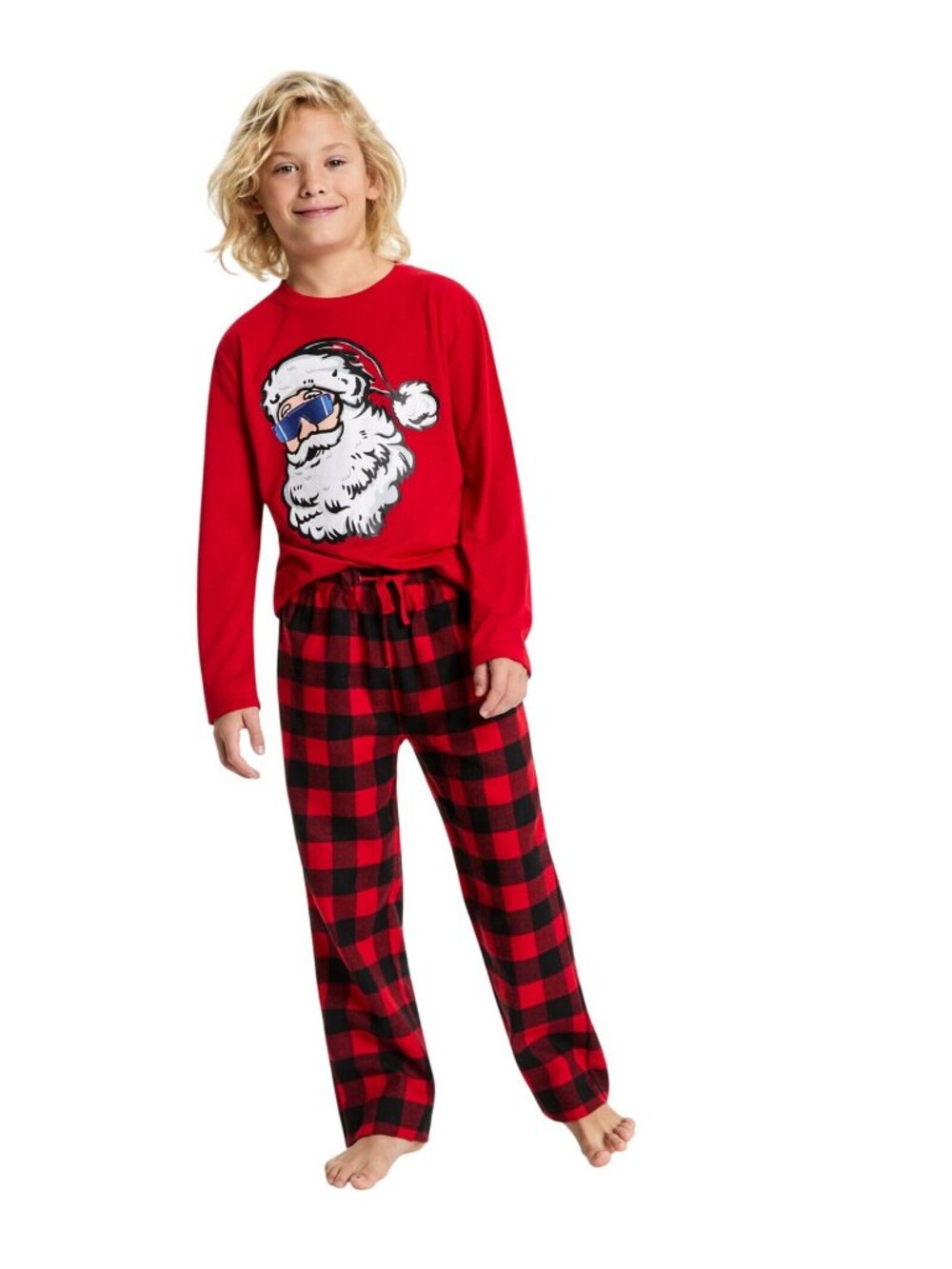 NWT Max And Olivia 2-Piece Pajama Sleep Shirt Bottom Set Red / Black XL (16/18)